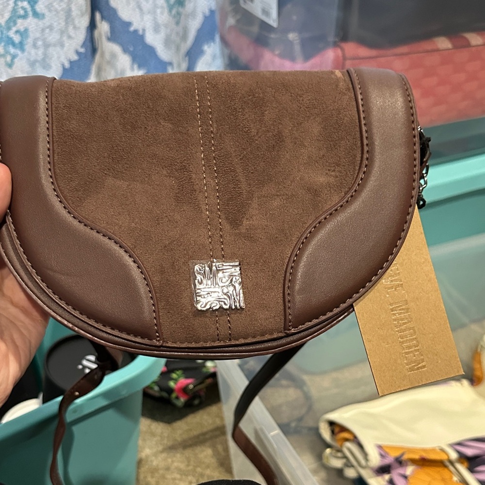 Steve Madden Chocolate Brown Crossbody Bag